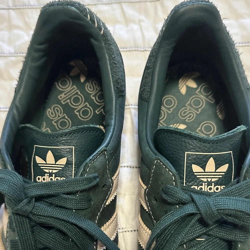 adidas Samba OG Sneakers in Mineral Green and Crystal Sand - Picture 3 of 12